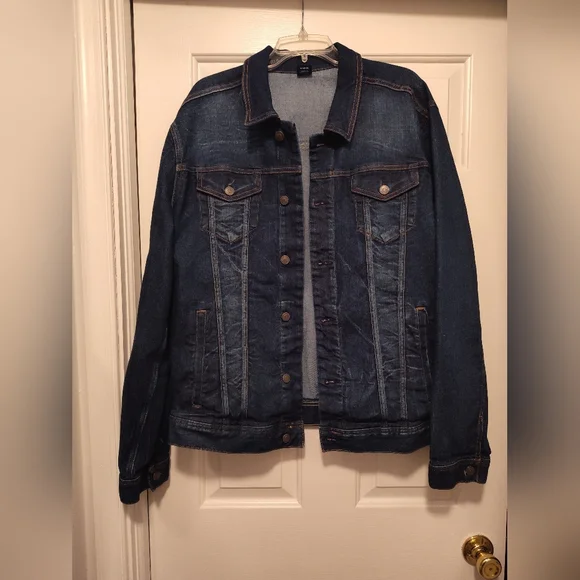 Men's Blue Denim Jacket by George - Picture 6 of 13